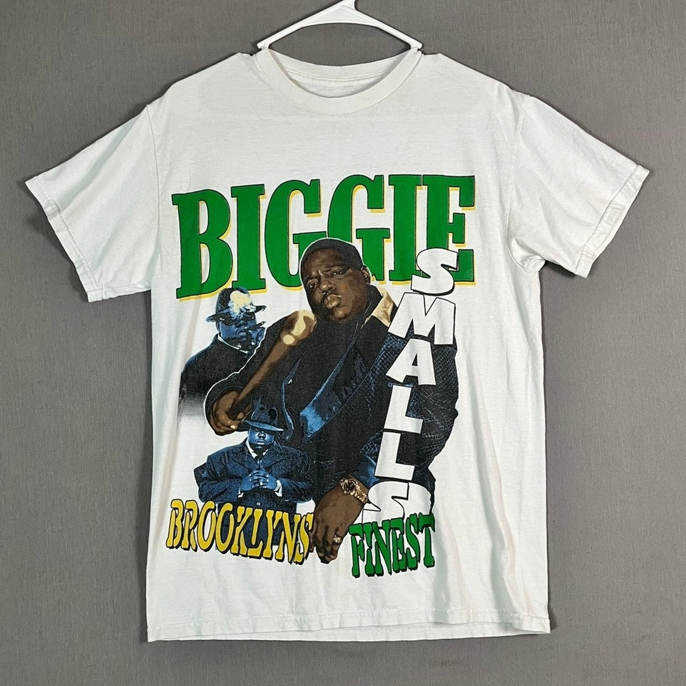 The Notorious B.I.G. Graphic T-Shirt Small White Cotton Hip Hop Rap Tee